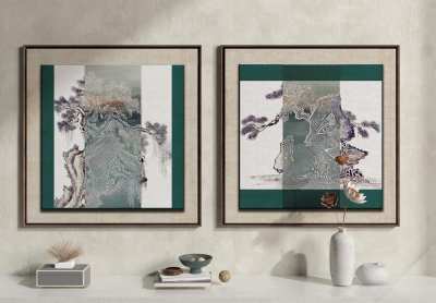 新中式装饰画3D模型下载